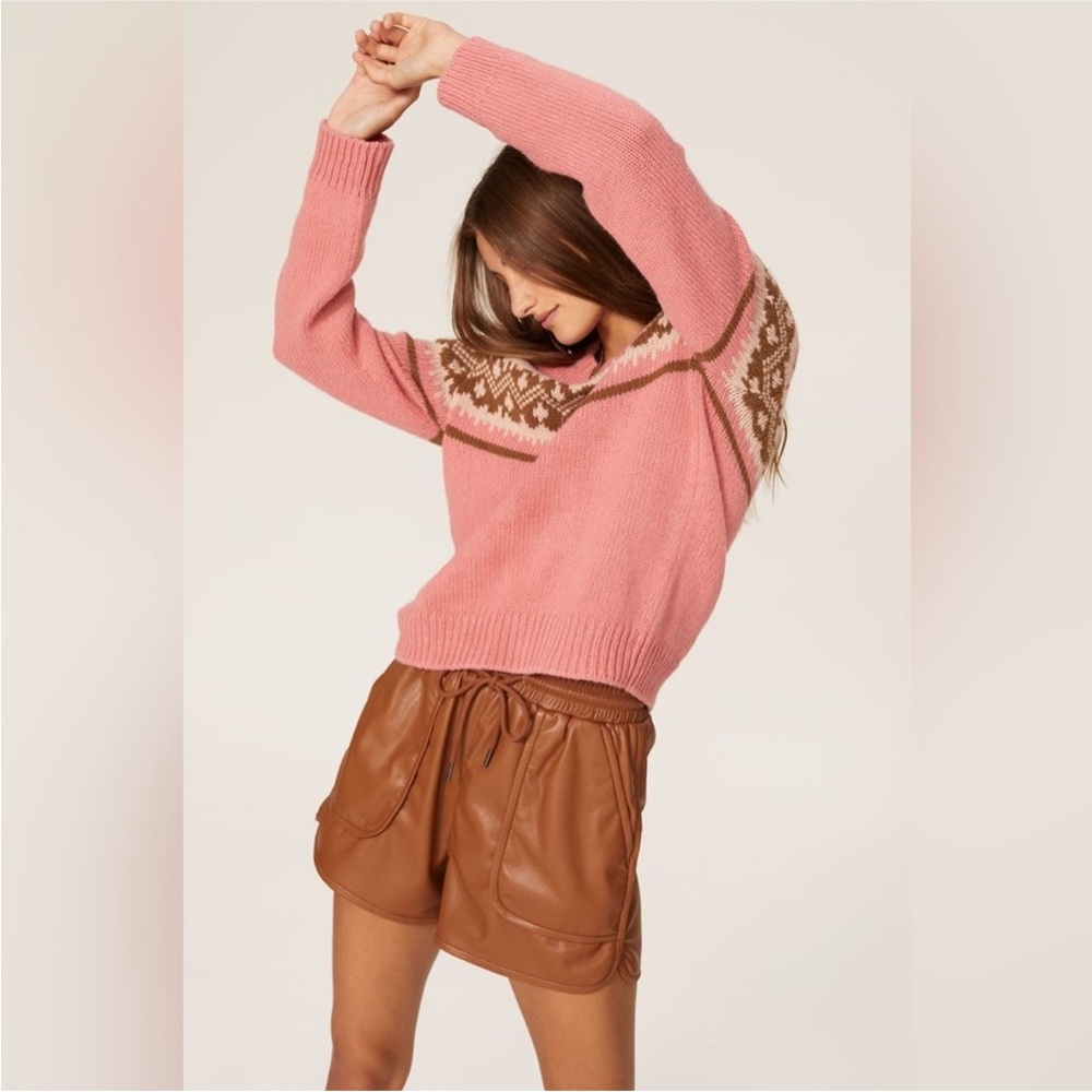 A.P.C. Pink + Brown Sweater